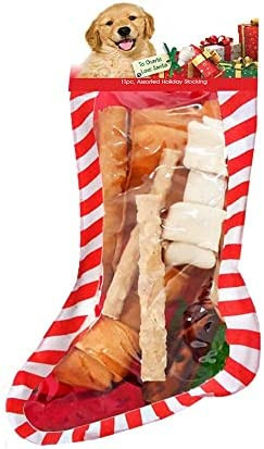 Pet Factory Holiday American Beefhide Rawhide Dog Stocking Assortment-11pc | Amazon (US)
