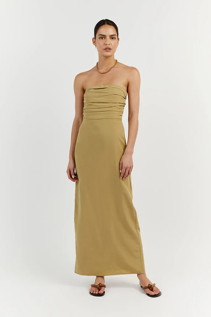 SHELBY PISTACHIO MIDI DRESS | DISSH