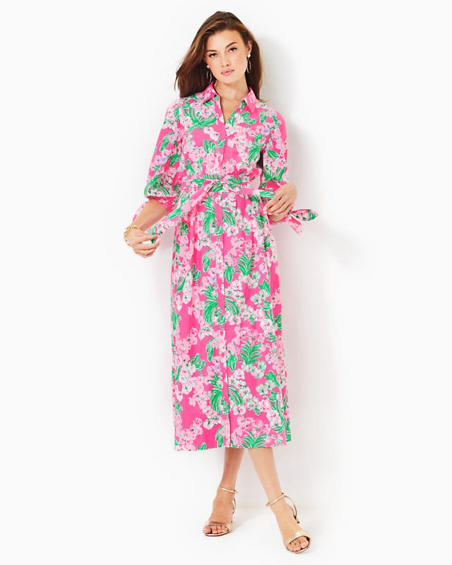 Amrita Cotton Midi Shirtdress | Lilly Pulitzer