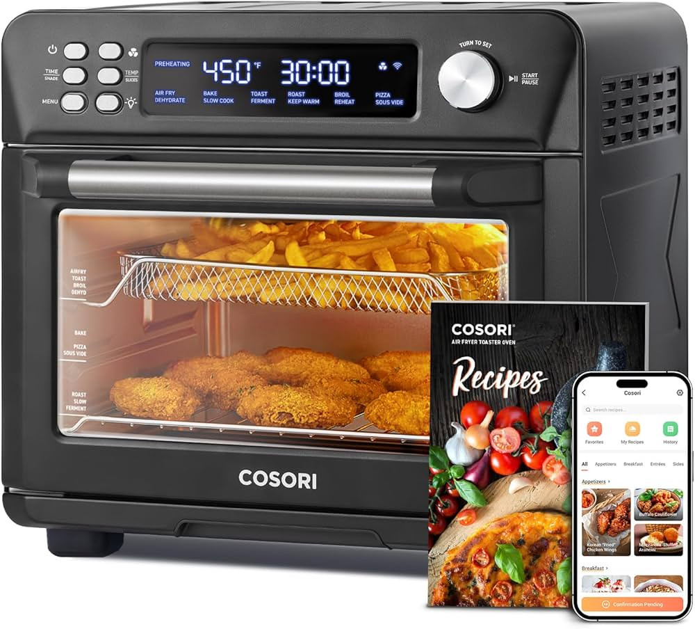 COSORI Smart 12-in-1 Air Fryer Toaster Oven Combo, Airfryer Convection Oven Countertop, Bake, Roa... | Amazon (US)