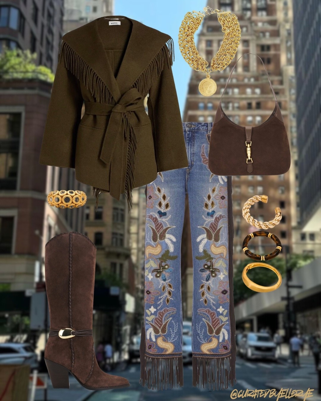 Jeans are Etro, Bag is Nakedvice