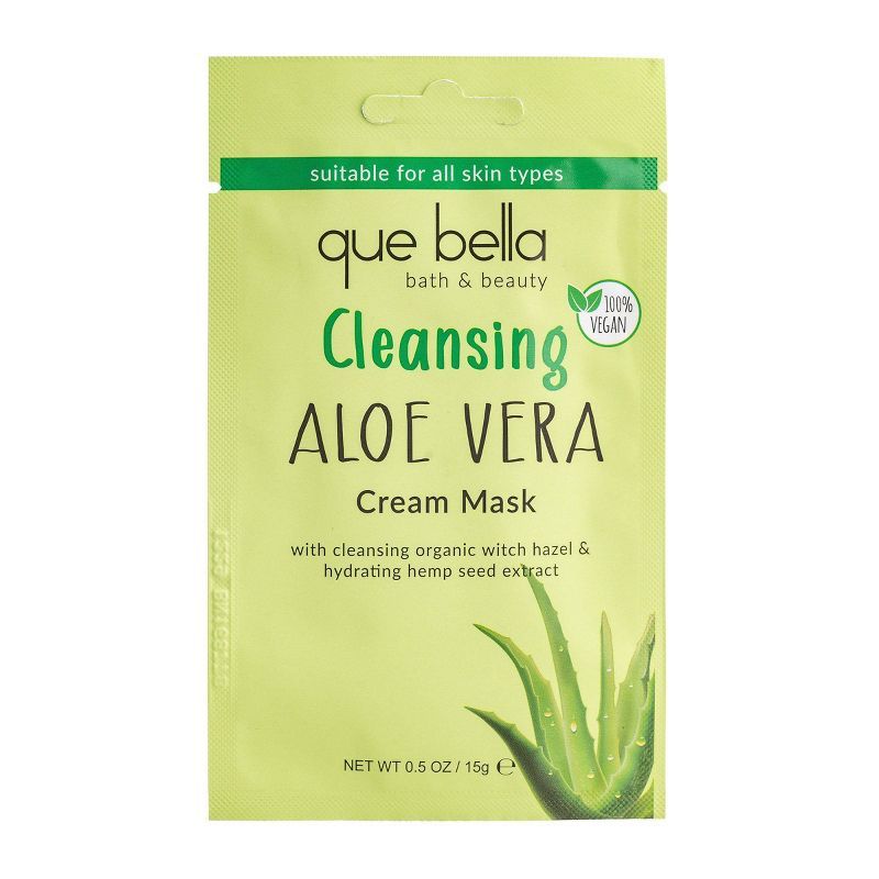 Que Bella Cleansing Aloe Vera Cream Mask - 0.5oz | Target