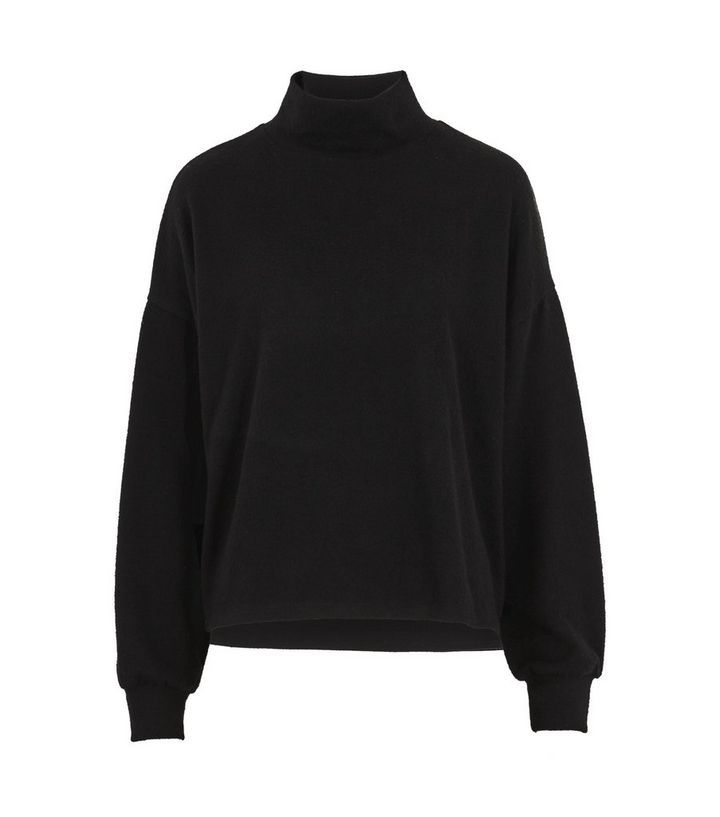 Black Brushed Fine Knit High Neck Jumper
						
						Add to Saved Items
						Remove from Saved ... | New Look (UK)
