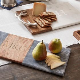 Wood and Marble Antler Cheese Board | Mark and Graham