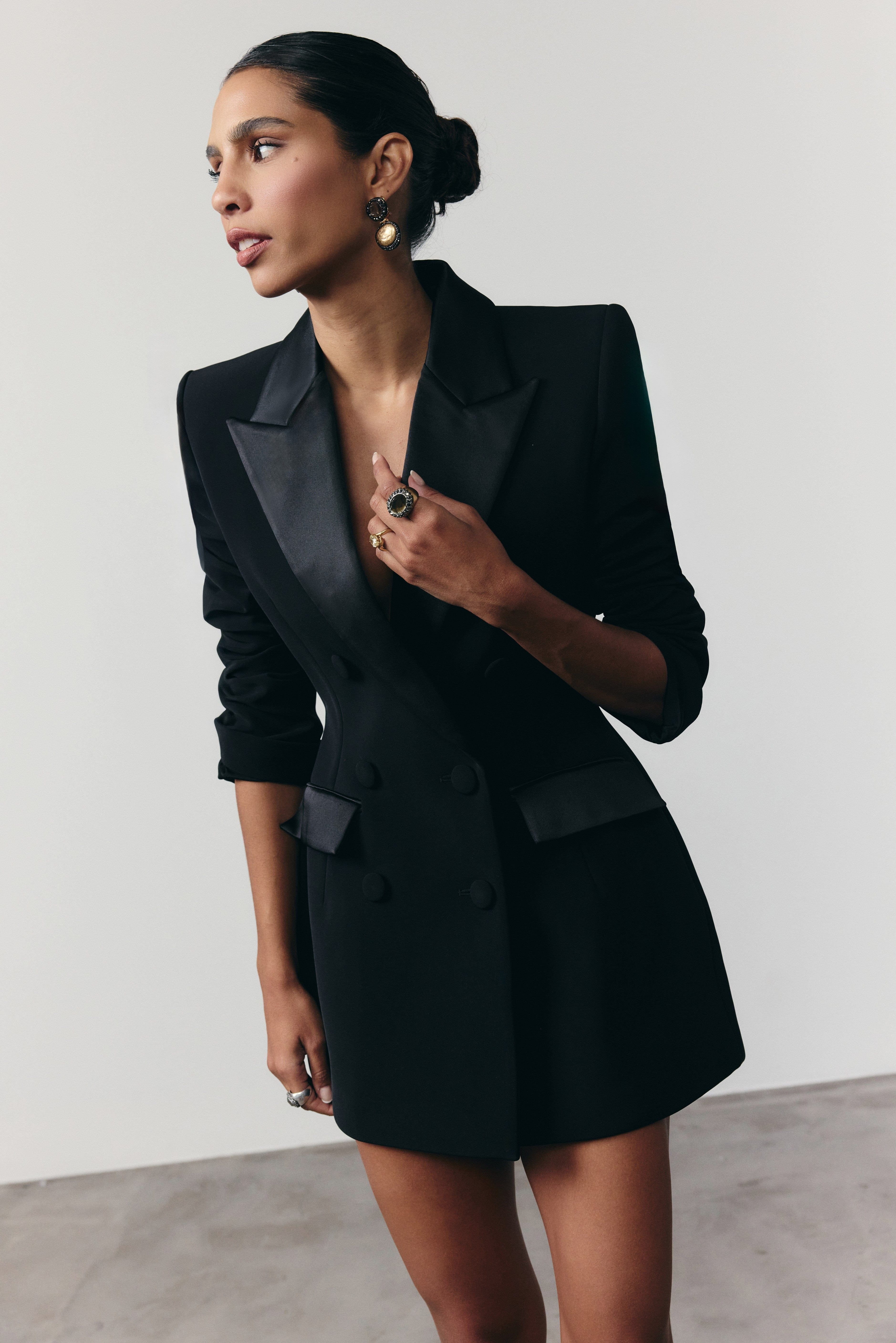 Monica Black Blazer Dress | Nadine Merabi