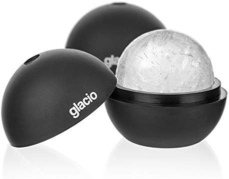 glacio Round Ice Cube Molds - Whiskey Ice Sphere Maker - Makes 2.5 Inch Ice Balls - 2 Pack | Amazon (US)
