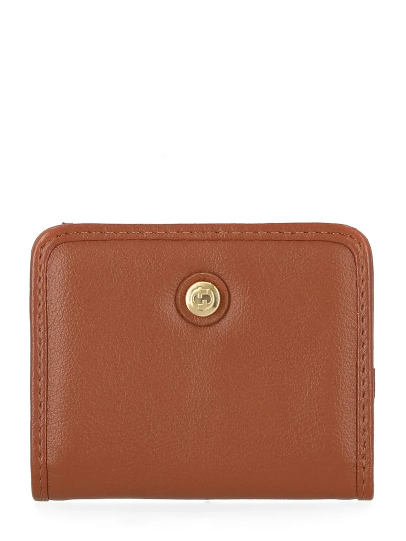 Time and Tru Women's Sharon Two Fold Wallet, Solid Cognac | Walmart (US)