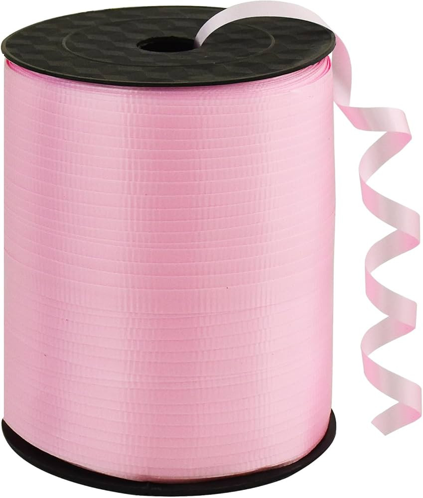 BEISHIDA 500 Yards Matte Light Pink Curling Crimped Ribbon Balloon String Ribbons for Gift Wrappi... | Amazon (US)
