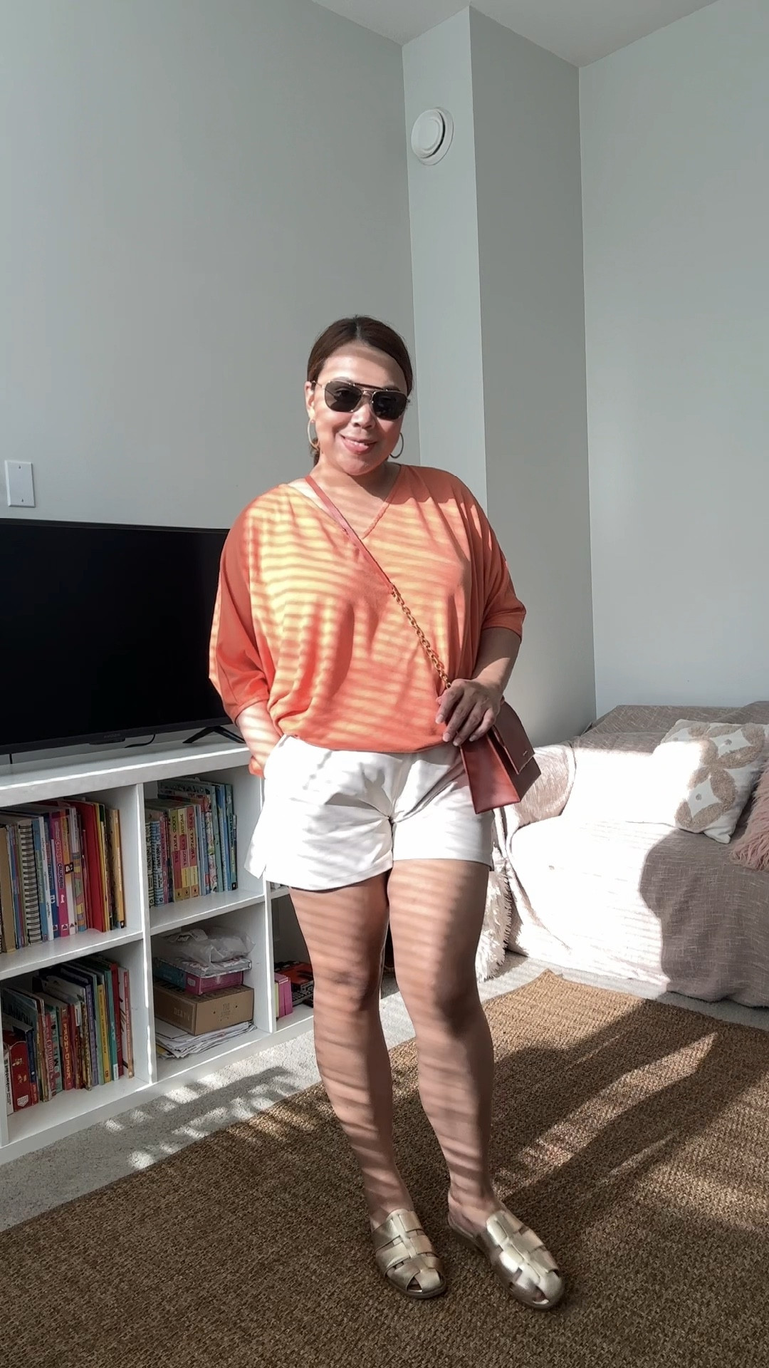 Ready for a style blast from the past? Join me every Monday for the #RheistyleMonday challenge by @RheiCommends! 🥰 Today, I’m transforming an old favorite: a collared yellow top and faded denim skirt into a chic, modern look perfect for us busy mommies.

I’ve updated this look with an orange batwing top, cream taslan shorts, and stylish accessories. Whether you’re running errands or having a mommy day out, these outfits are comfortable and trendy. Swipe to see the transformation and let me know which look you love! 💖

Comment MOMMY to shop this look! 
✨ Follow for more style transformations and mommy fashion inspo!


#Rheistylemonday #MommyFashion #MidSizeStyle #FashionTransformation #OOTD #StyleChallenge #FashionInspo


#LTKsummer #LTKmidsize #LTKstyletip