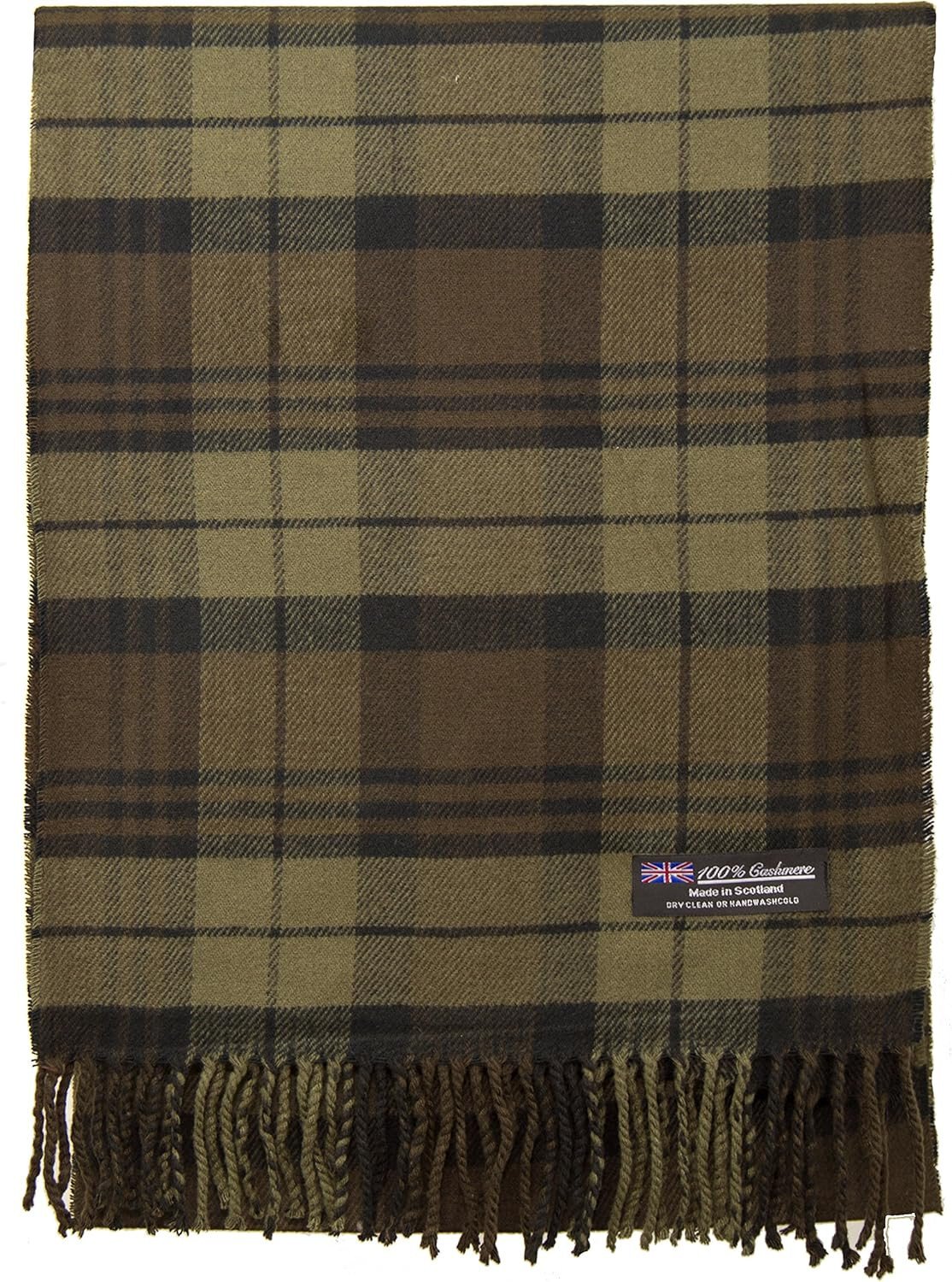 2 PLY 100% Cashmere Scarf Elegant Collection Made in Scotland Wool Solid Plaid | Amazon (US)