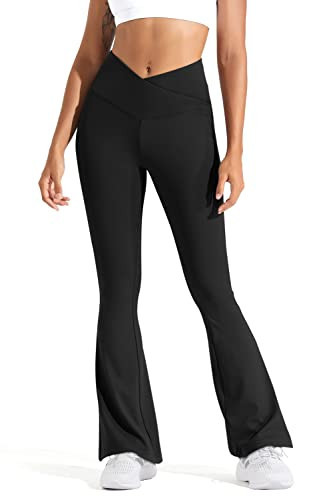 BLUEENJOY Women's Flare Yoga Pants - Crossover Flared Leggings for Women High Waisted Workout Casual Bootcut Pants | Amazon (US)