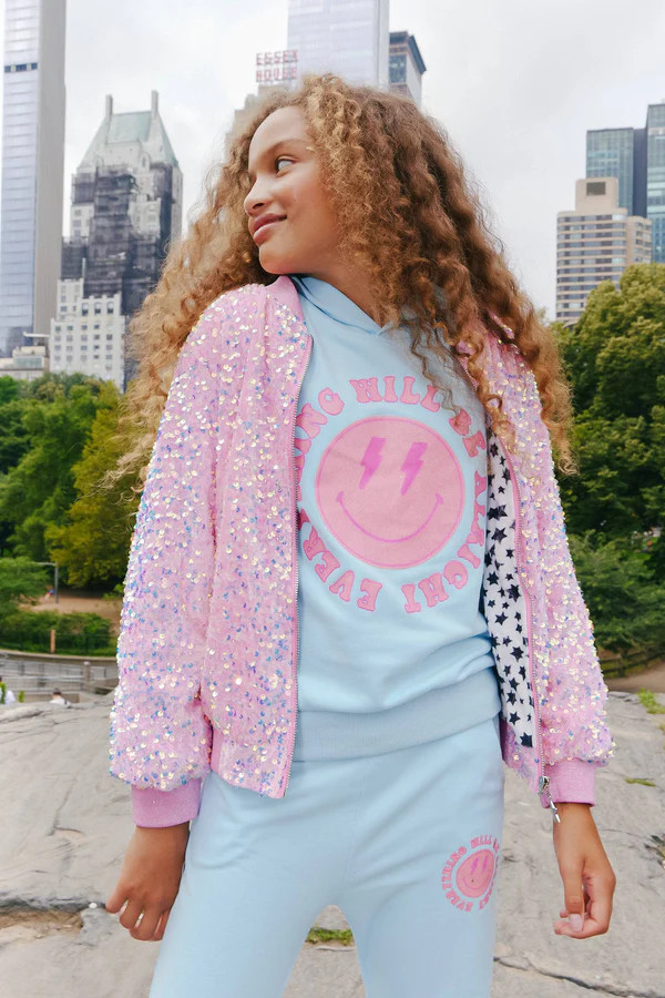 Pretty in Pink Sequin Bomber | Lola + The Boys