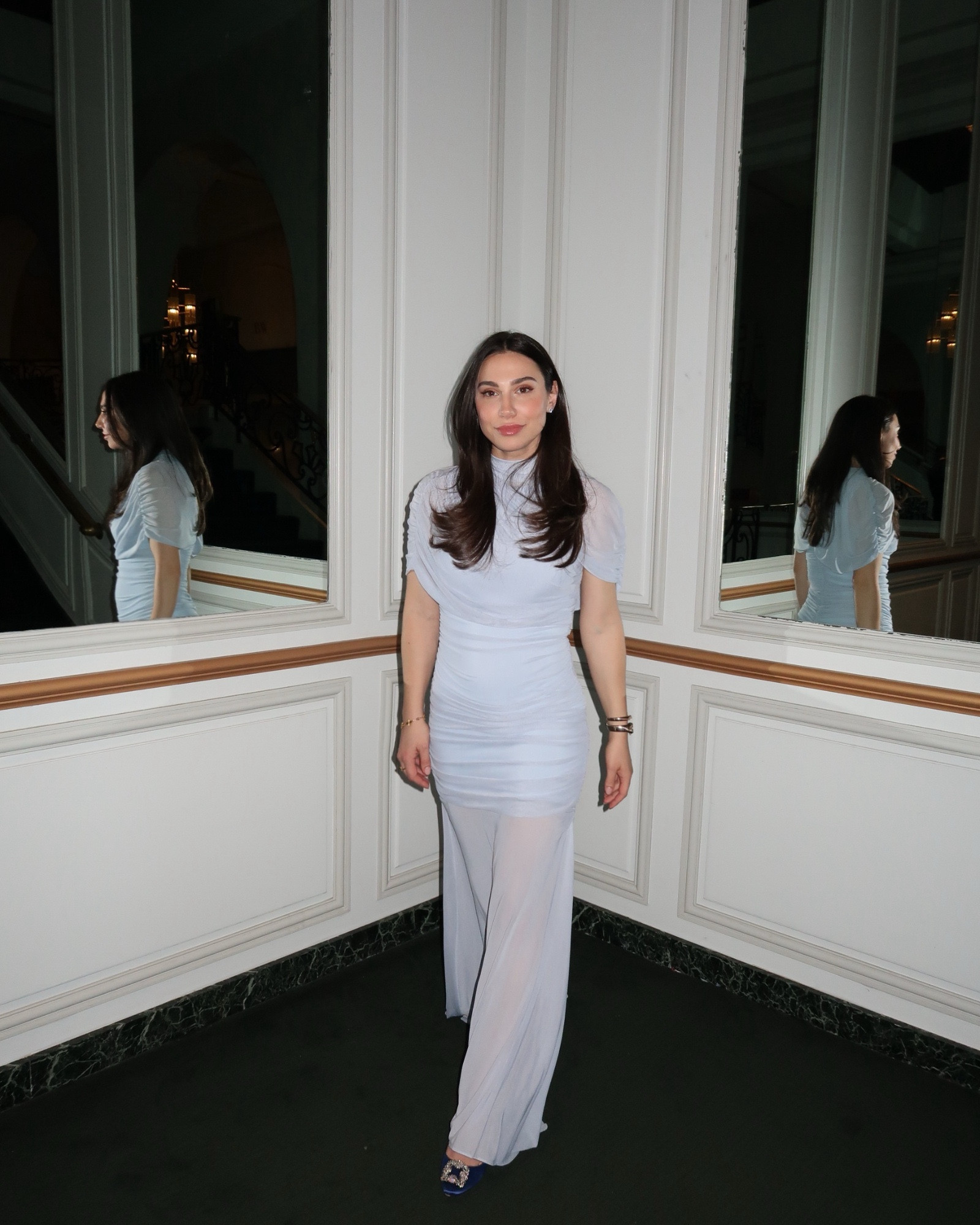 Help me style the bump for the first time 🩵☁️  Wearing a size XS as it is very stretchy and looks like a lot of fabric if not fitted 

#LTKBump #LTKBeauty #LTKgrwm