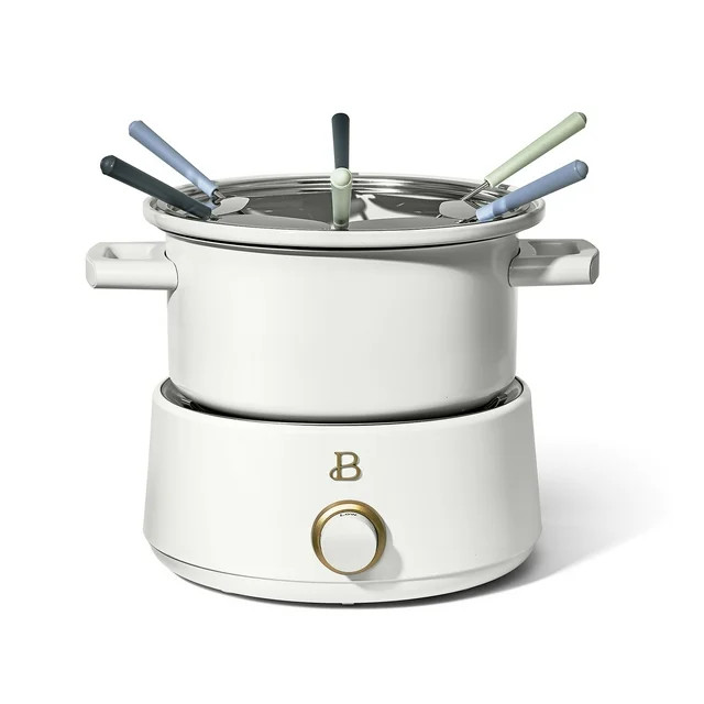 Beautiful 3 qt Electric Fondue Set with Bonus 2 qt Ceramic Pot, White Icing by Drew Barrymore | Walmart (US)