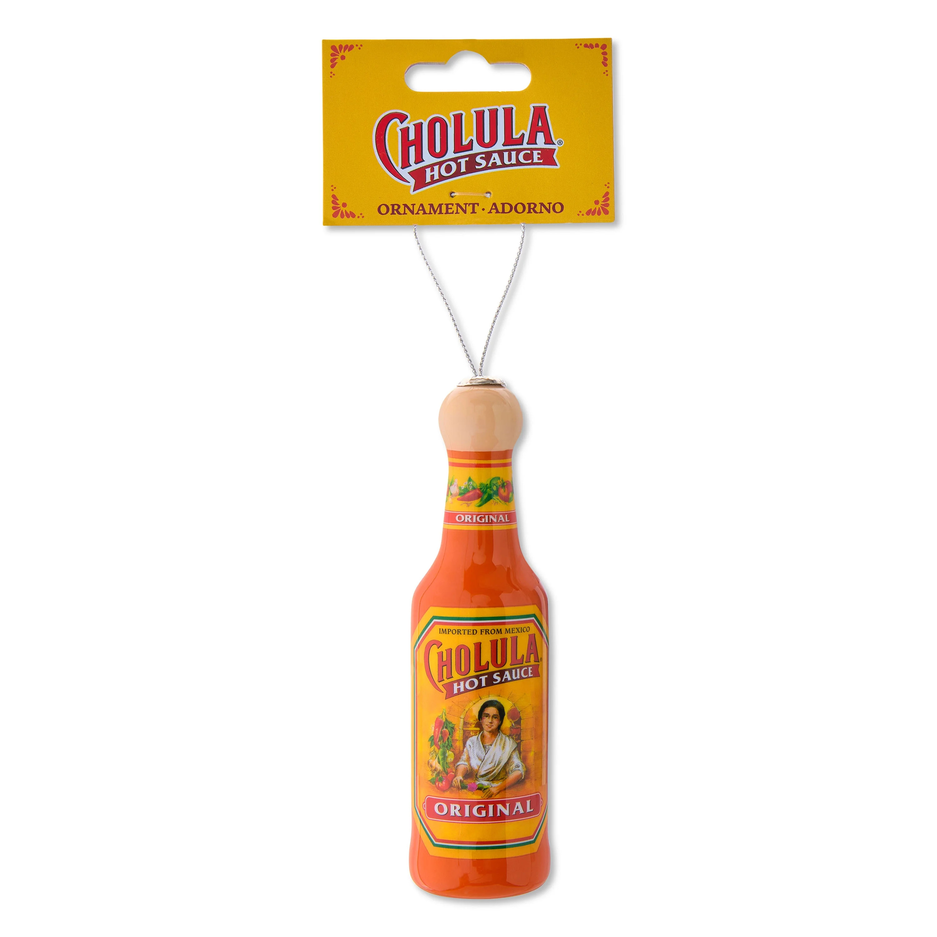 Cholula Hot Sauce Decoupage Plastic Holiday Ornament, Orange, 1 Pack | Walmart (US)