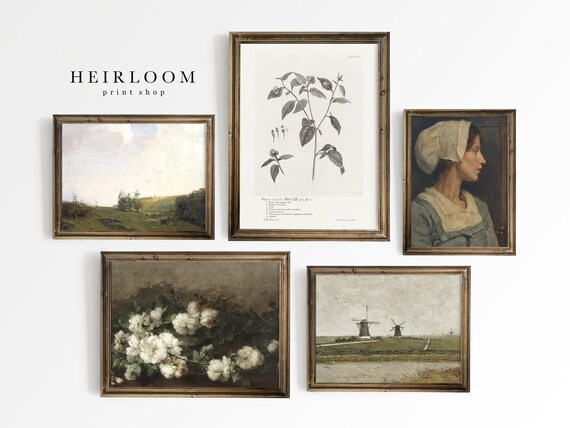 Read the full title
    Gallery Wall Set | Vintage ART PRINTS | Heirloom Print Shop | Gallery One | Etsy (US)