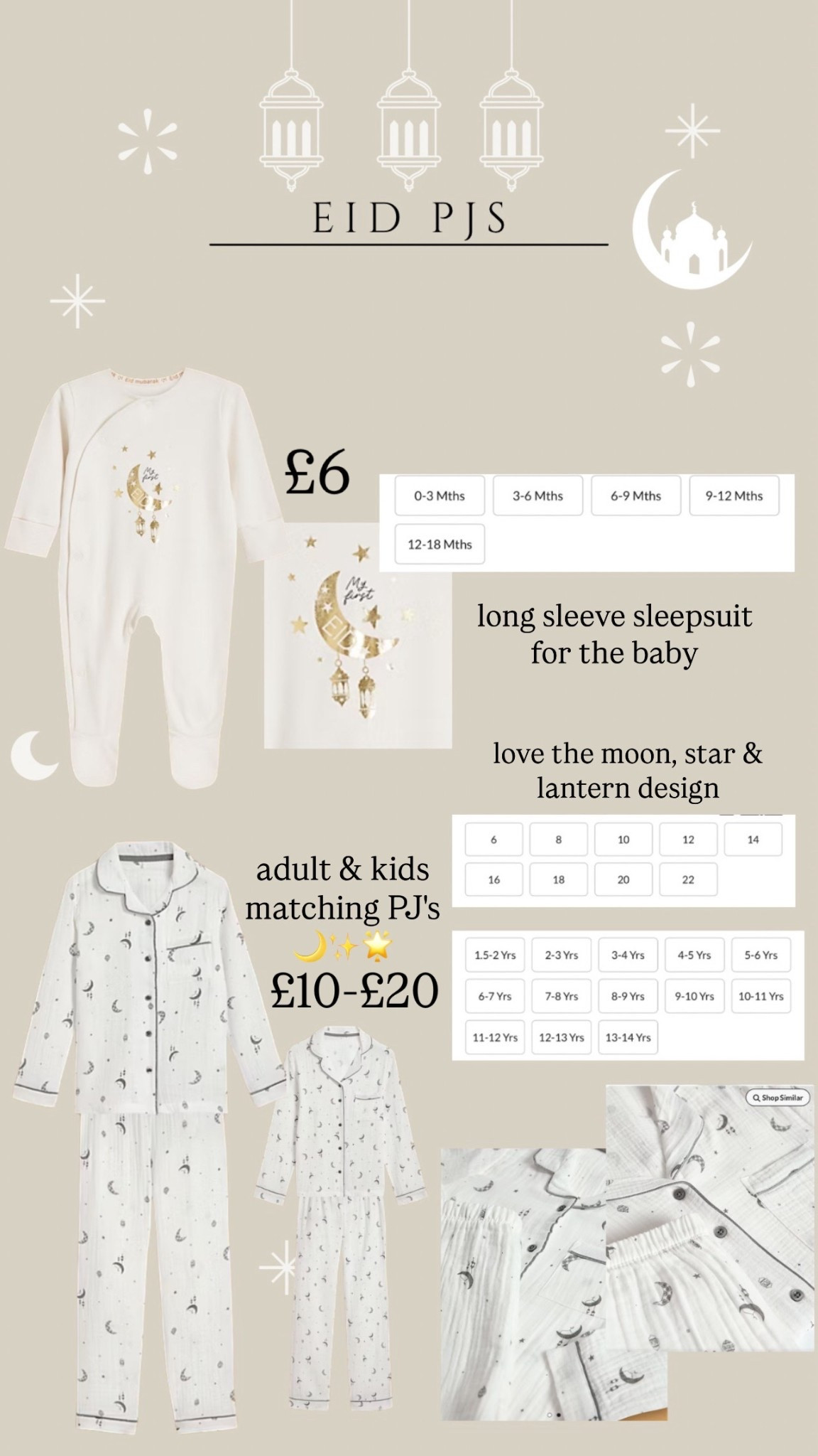 eid pjs for the kids ✨