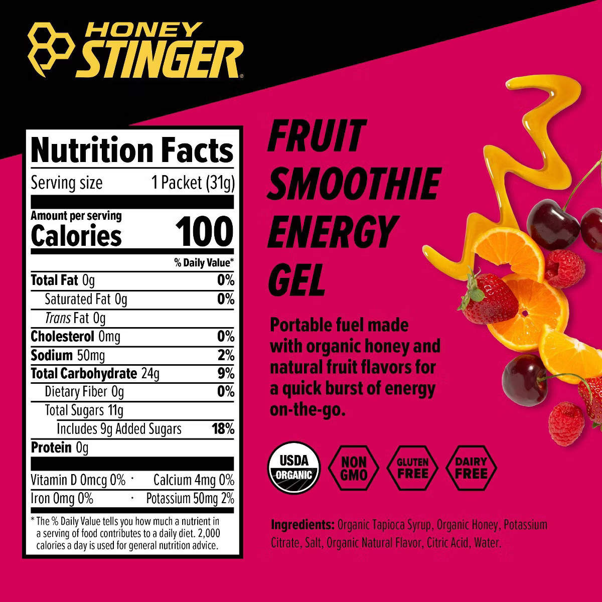 Honey Stinger Organic Fruit Smoothie Energy Gel | Target
