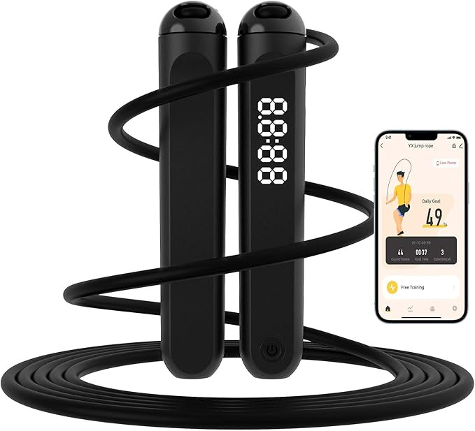 Jump Rope With Counter and App - Tangle-Free Rapid Speed Skipping Rope for Fitness, Home Exercise... | Amazon (US)