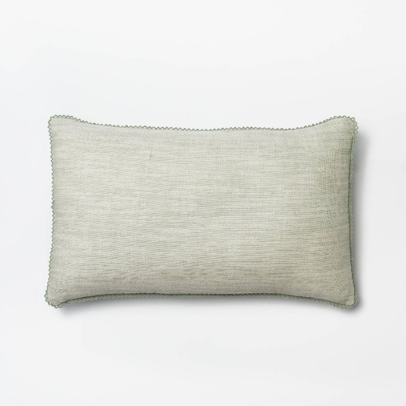 Chambray Throw Pillow with Lace Trim - Threshold™ designed with Studio McGee | Target