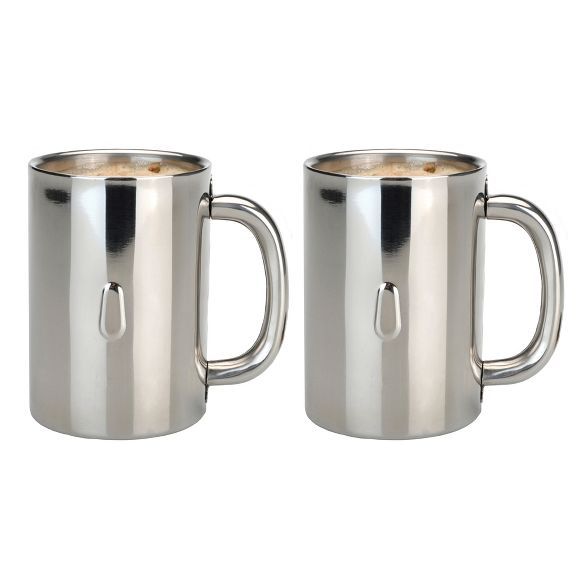 BergHOFF Straight 12oz 18/10 Stainless Steel Coffee Mug, Set of 2 | Target