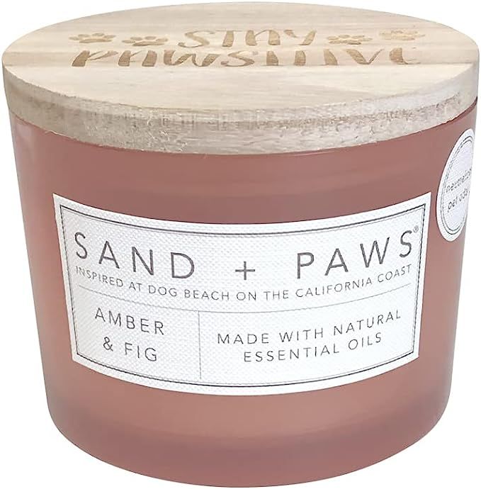 Sand + Paws Scented Candle - Amber & Fig - Additional Scents and Sizes –Luxurious Air Freshenin... | Amazon (US)