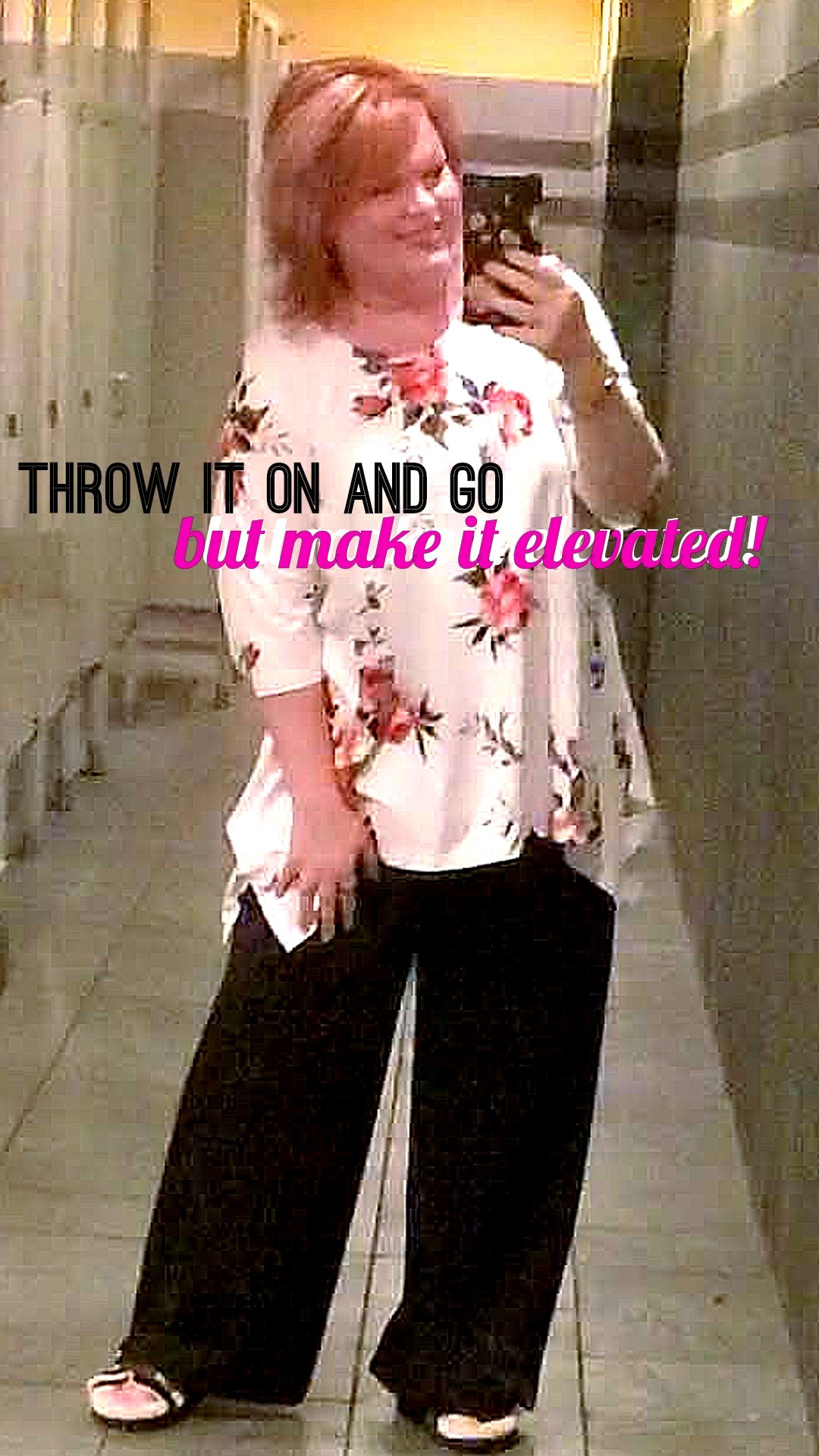 Choose easy pieces in comfortable fabrics that you can throw on quickly and get out the door! The trick is choosing fabrics and textures that look nice, but aren’t fussy (this is not the time for fabrics that wrinkle easily!). 
These ponte knit pants look dressier than sweats, but are just as comfy! 
This never wrinkles floral top, which comes in a crazy range of colors and prints, is just as easy as a T-shirt, but perfectly appropriate for work, travel, date night, or running errands. (The floaty hem would be great for maternity and after also).
👇🏼Click through below, be sure to grab multiples of that top, it’s less than 15 bucks!

🌟 I’m 5‘9“ tall, usually wear a 2X on top and an XL – 18 on bottom, size 10 shoe. Here I am wearing a 2X in the top, which is TTS. I am wearing size 18 in the pants, which are TTS, but cut roomy, so size down if you want a more fitted look. The shoes are size 10, and the top strap is adjustable, and the fleece makes them so cozy, fits TTS.

@Lane Bryant @VICI @Anthropologie Walmart spring transition 
#LTKTall #LTKPetite #LTKWorkwear #LTKMomLife #LTKOver40 #LTKU #LTKTravel #LTKVlog #LTKBump #LTKMorningRoutine ￼


#LTKMidsize #LTKPlusSize #LTKootd