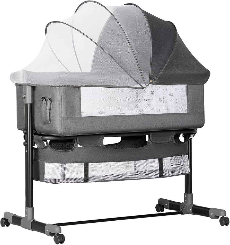 Baby Bassinet, Baby Basinet Bedside Sleeper, Easy to Fold Portable Crib Side Bassinet 2023new Sty... | Amazon (US)