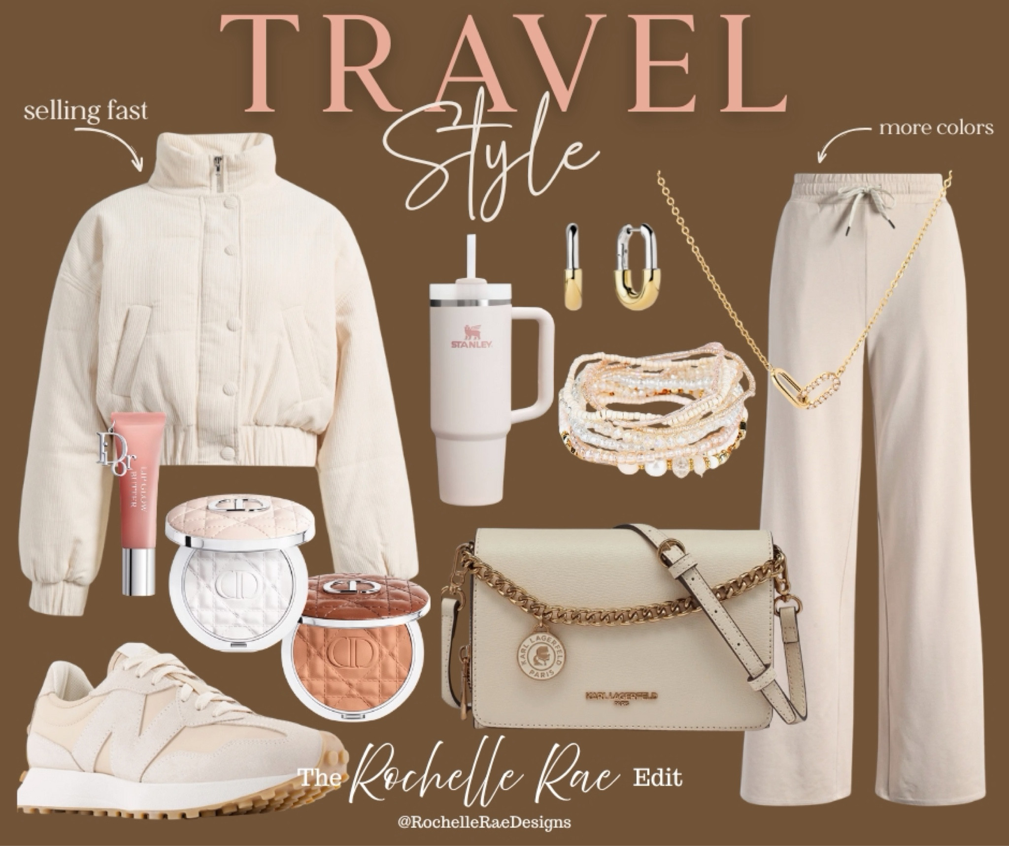 Travel style - neutral lovers edit. Creams, golds and pale glowy pinks 

#LTKootd #LTKOver40 #LTKTravel
