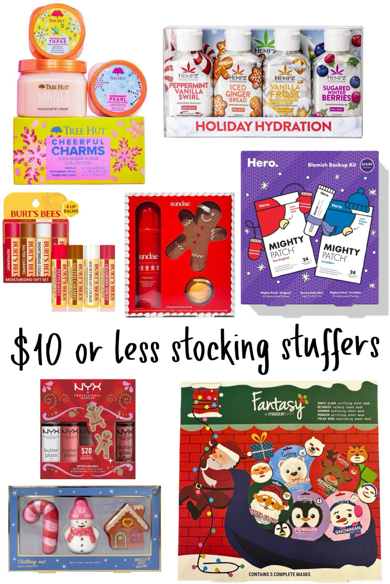 Beauty/self care stocking stuffers $10 or less!
.


#LTKCyberWeek #LTKGiftGuide #LTKBeauty