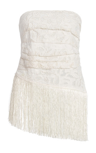 Exclusive La Isla Carlota Fringed Cotton Lace Top | Moda Operandi (Global)