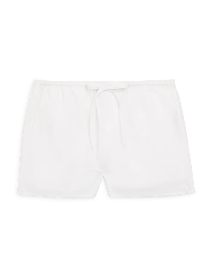 Ceiriad Shorts: Fine Poplin, White x Lucy Williams | With Nothing Underneath