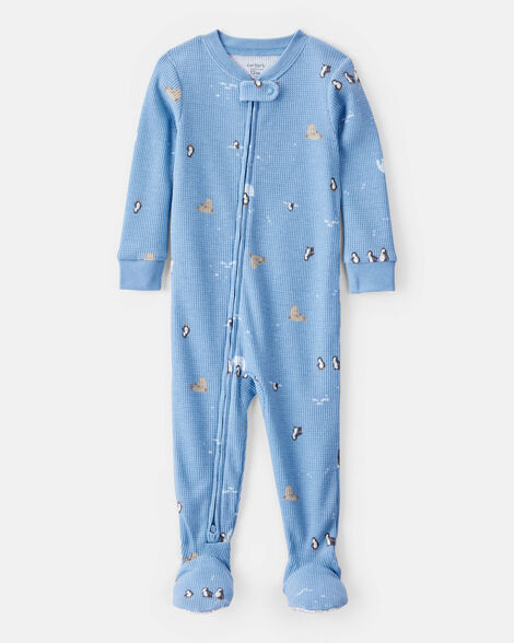 Toddler Boy Arctic Animal Cotton Long-Sleeve Snug Fit 1-Piece Pajamas - Blue | Carter's Inc