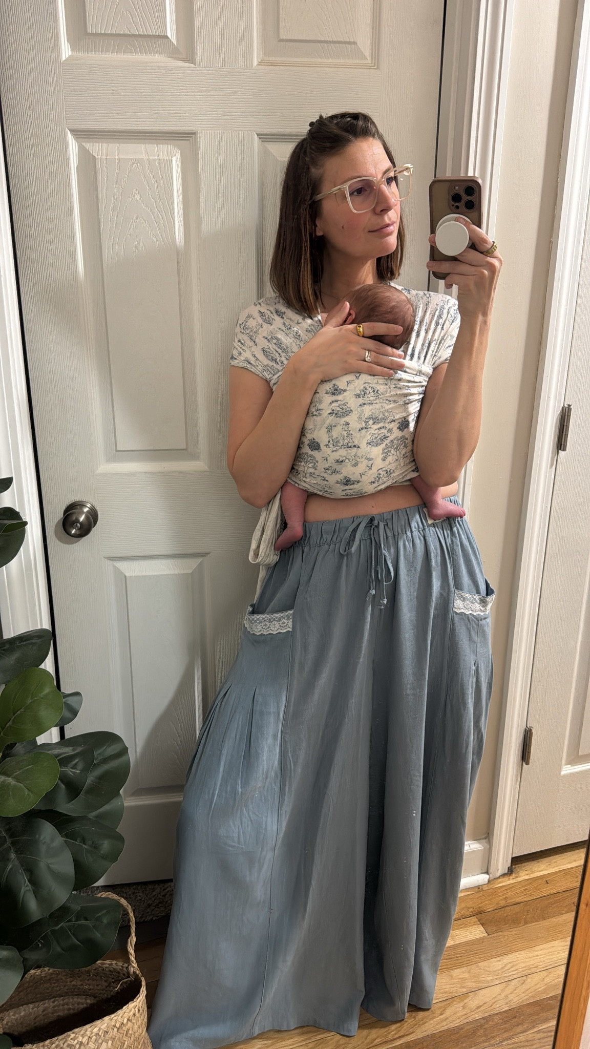 Wearing my favorite NEW accessory… Margot 🥹
The pants are a large, shirt is a medium and the wrap is Solly. My favorite for newborns  

#LTKootd #LTKBaby #LTKmomlife