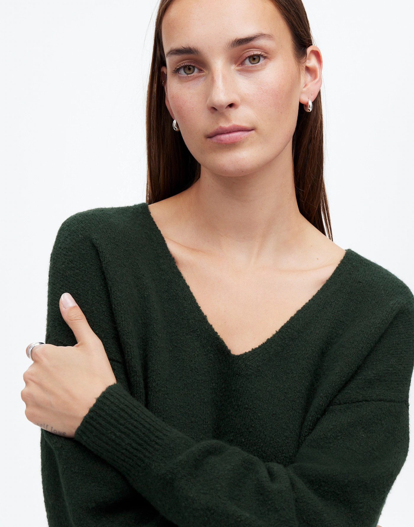 Wedged V-Neck Sweater | Madewell