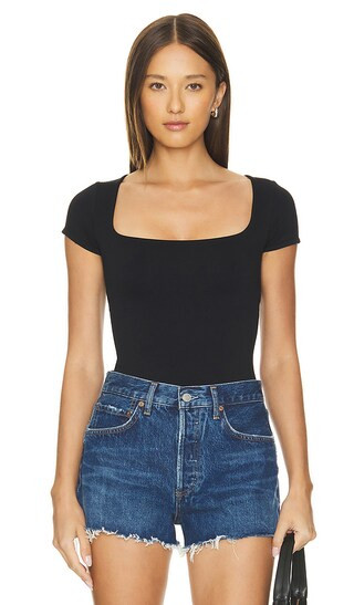 X Intimately FP Clean Lines Baby Tee in Black | Revolve Clothing (Global)