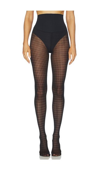 Houndstooth Sheer Tights in Black | Revolve Clothing (Global)