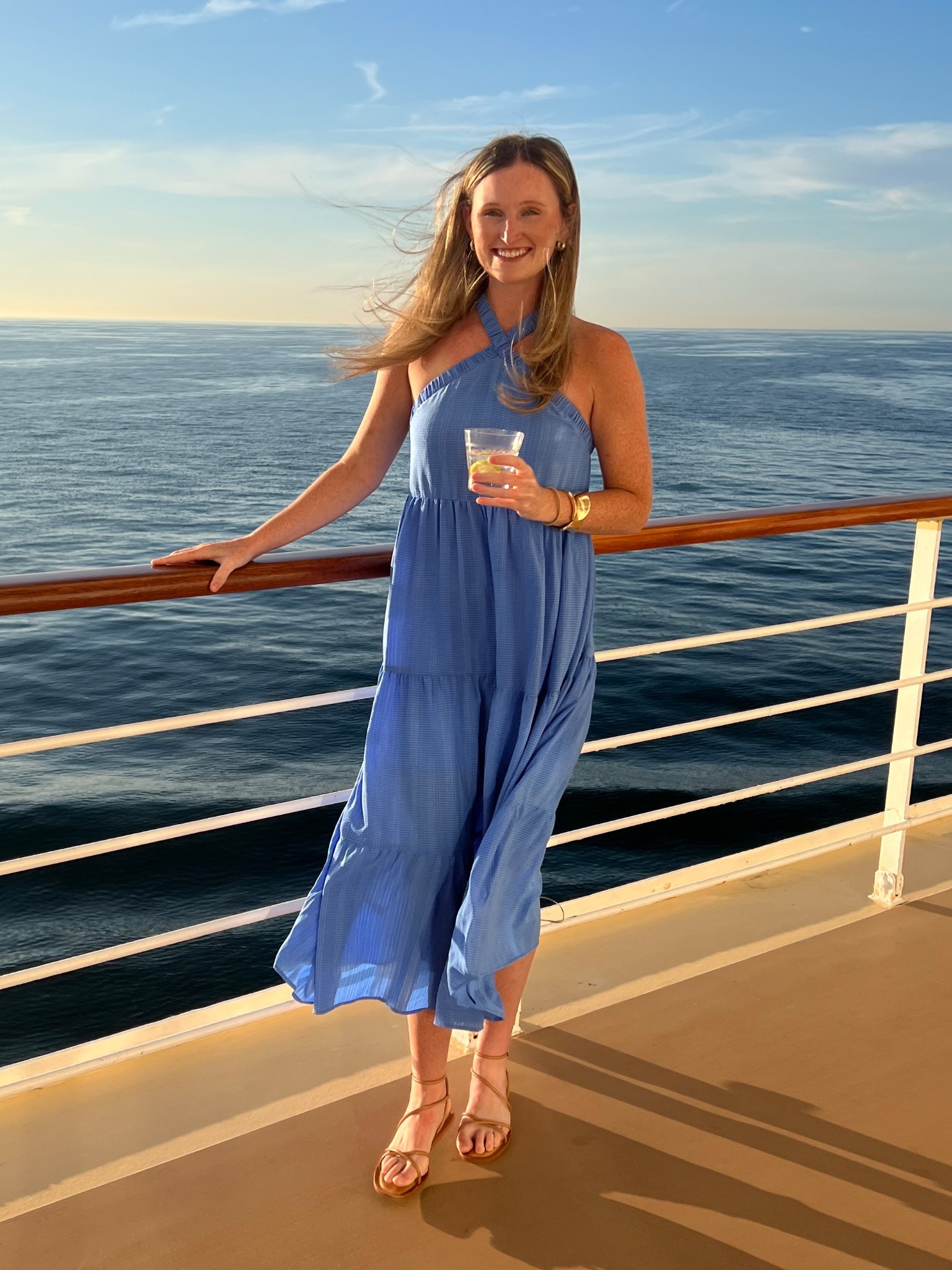 Casual beach or cruise vacation outfit. Comfortable tall girl friendly summer travel outfit. Unfortunately an older dress, but I linked similar. Blue/periwinkle flattering flowy maxi dress 

#LTKTravel #LTKFindsUnder50 #LTKSeasonal