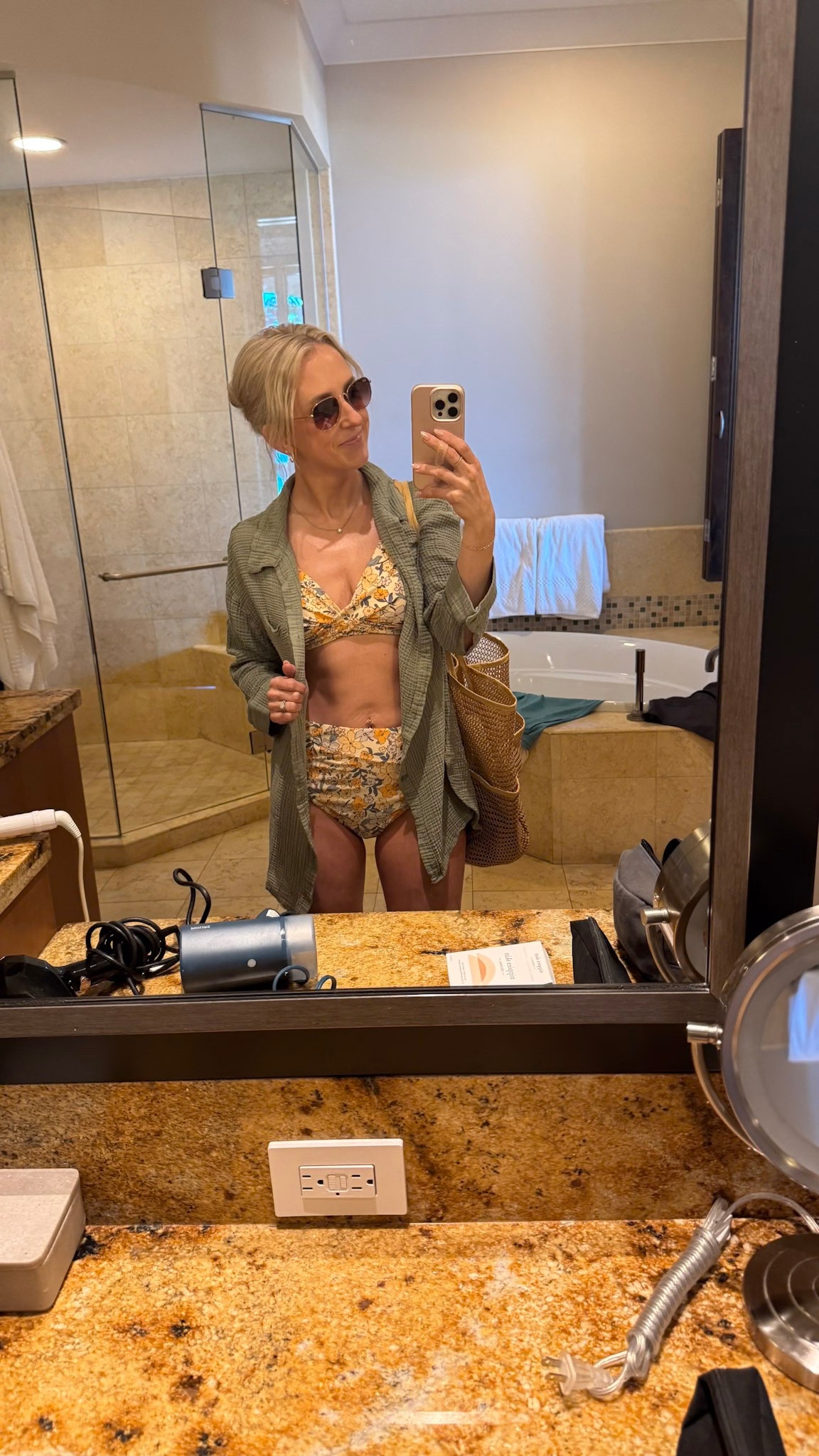 Would you believe me if I told you this bathing suit was Amazon!? 🤯 SO cute!! I love the floral pattern and high waisted bottoms. I paired it with this cute waffle knit button down from Aerie and my beach tote… let’s go to the pool! ☀️

Beach Vacation | Swimwear | Cover Up | Bathing Suit | Bikini | Swimsuit | Spring Break 
Come Stay Awhile, Amanda Vernaci

#LTKPetite #LTKSwim