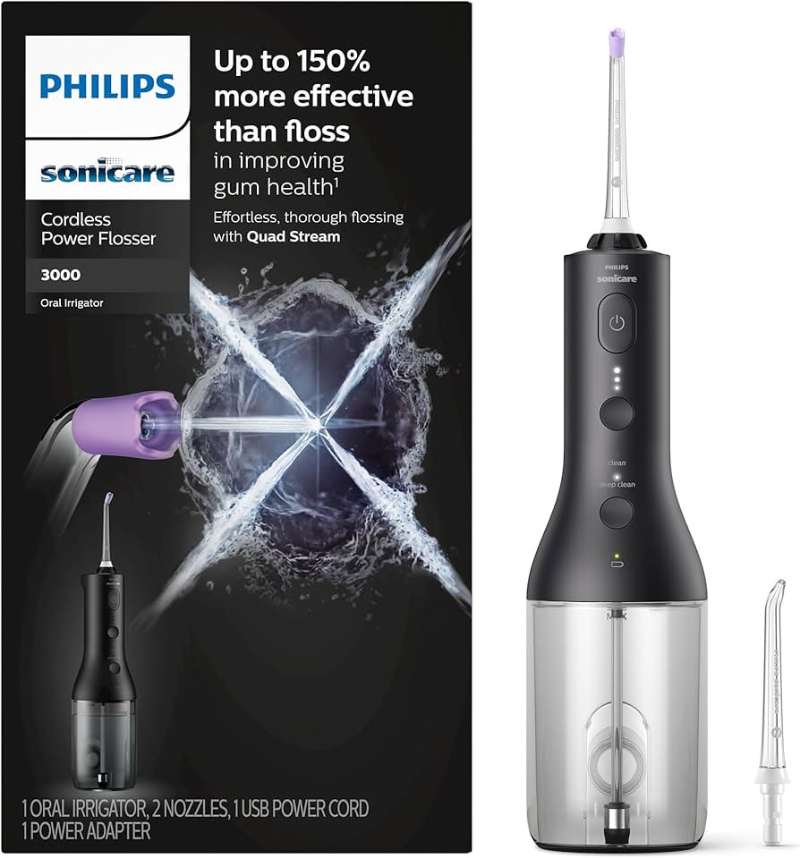 Philips Sonicare Cordless Power Flosser 3000 - Black | Amazon (US)