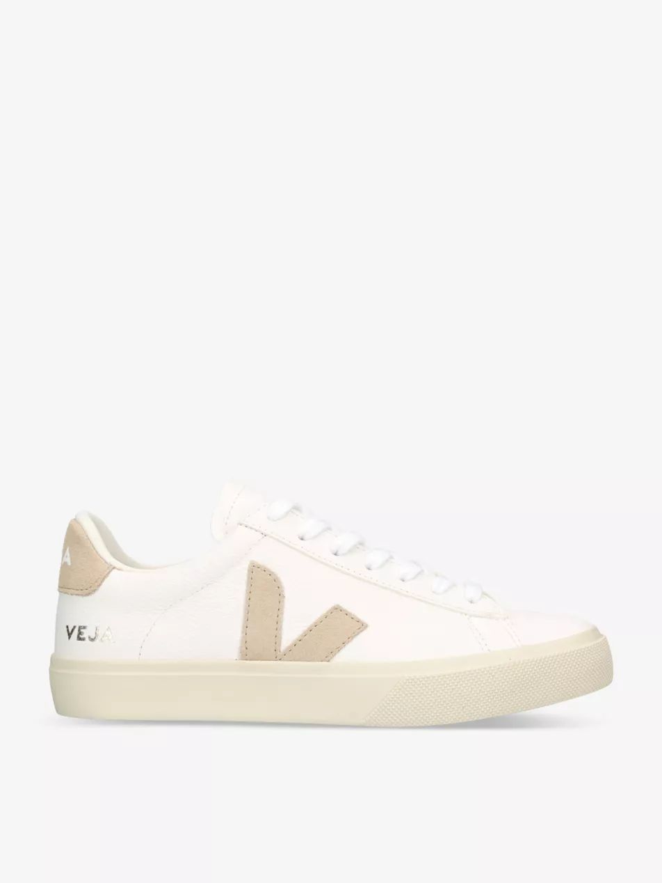 Campo V-logo leather low-top trainers | Selfridges