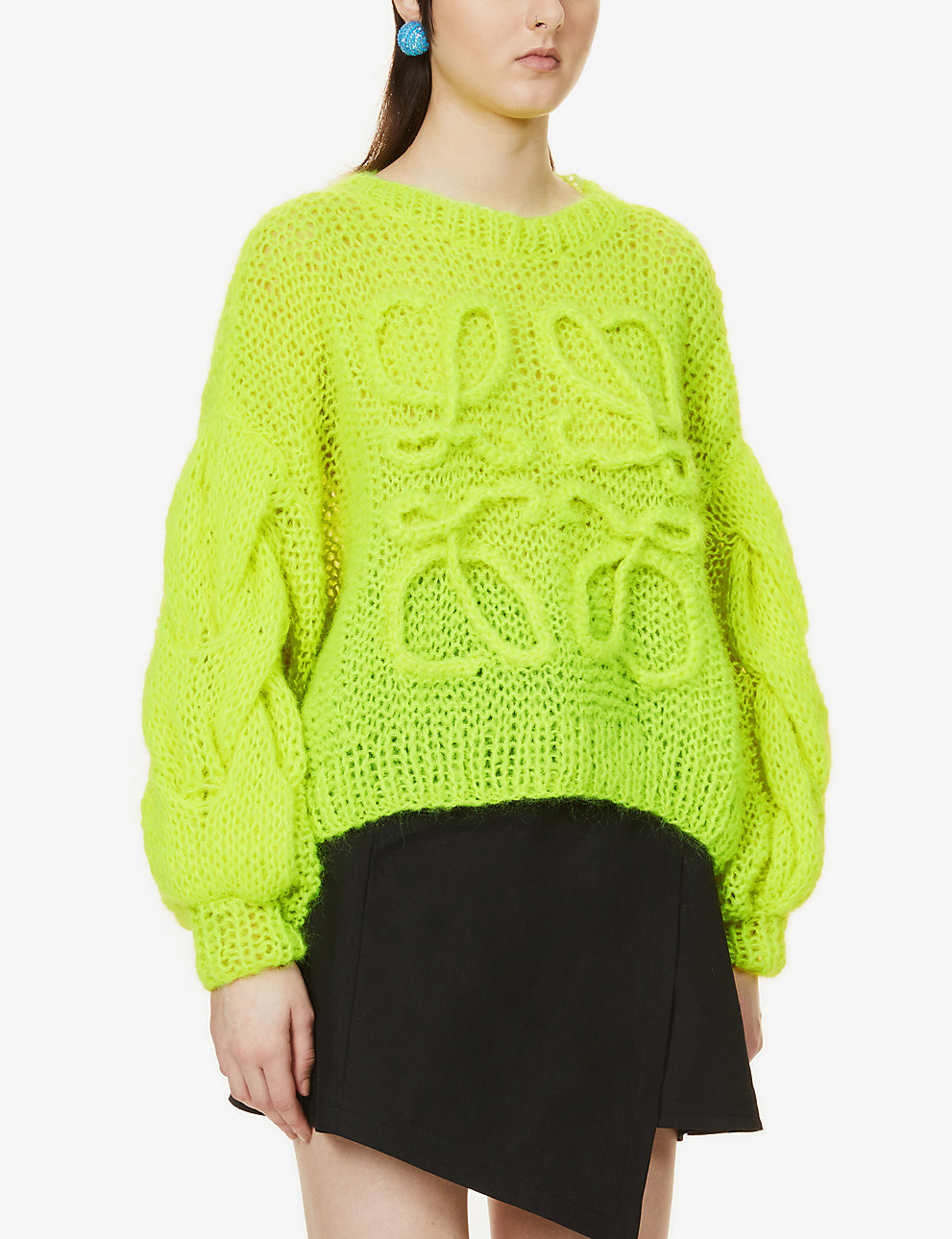 LOEWE
          
          Anagram-embroidered stretch-wool blend jumper | Selfridges