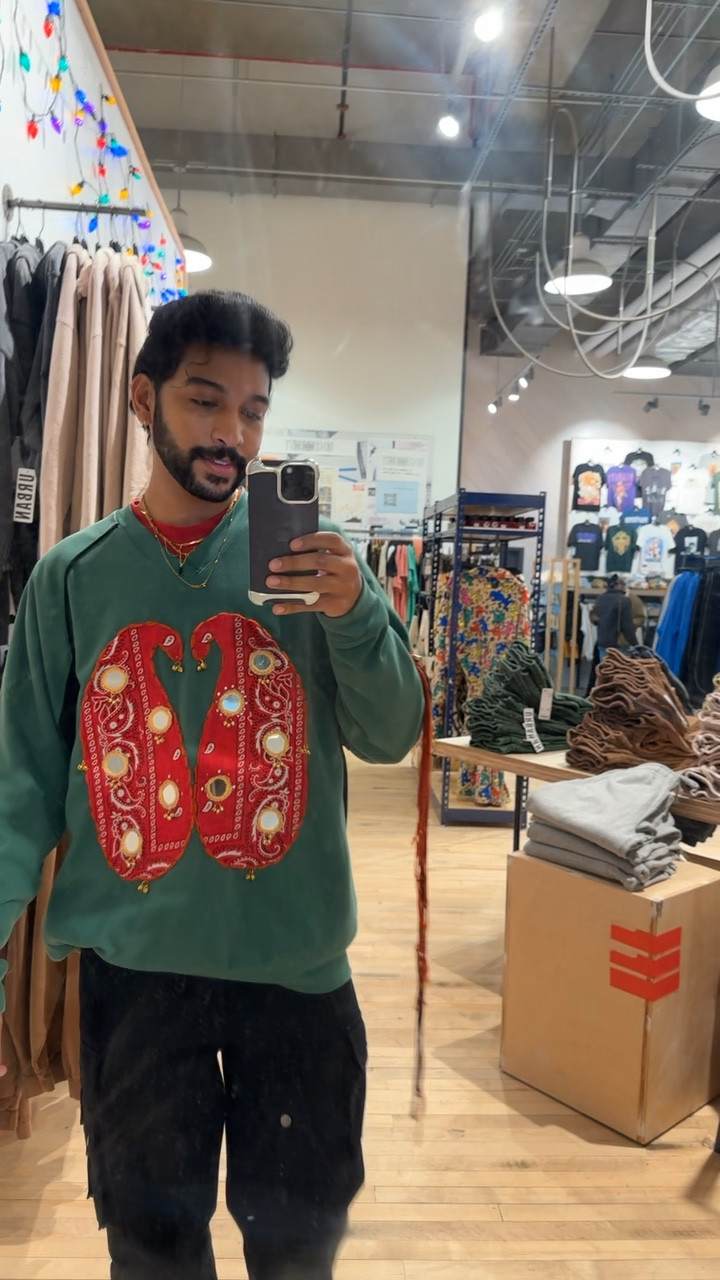 Men’s winter outfit inspo, V-neck sweater with bandana details, cool outfit inspo, dopamine dressing, fun outfit idea 

#LTKstyletip #LTKVideo #LTKmens