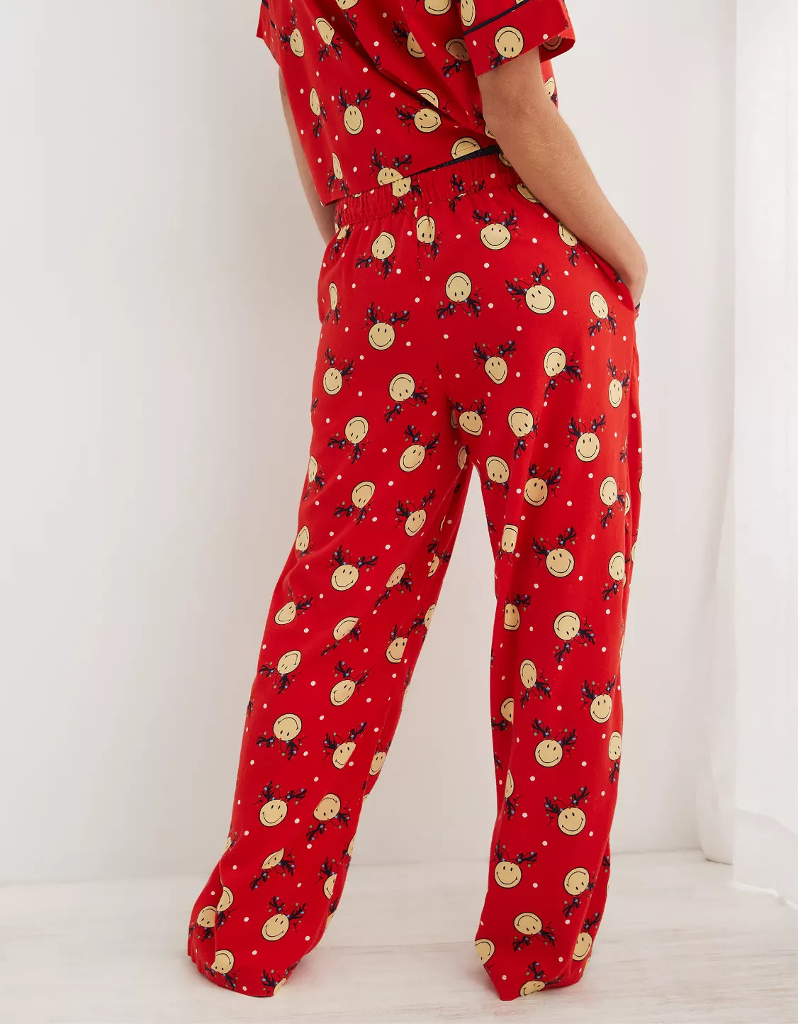 Aerie Smiley® Flannel Skater Pajama Pant | Aerie