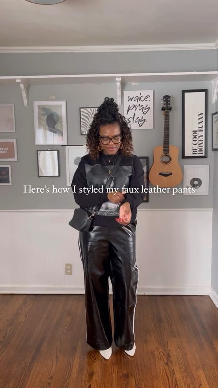 How to style faux leather pants 

#LTKsalealert #LTKstyletip #LTKshoecrush