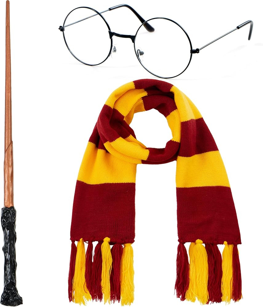 Spooktacular Creations 3PCS Halloween Wizard Costume Accessories Set Included Classic Striped Kni... | Amazon (US)