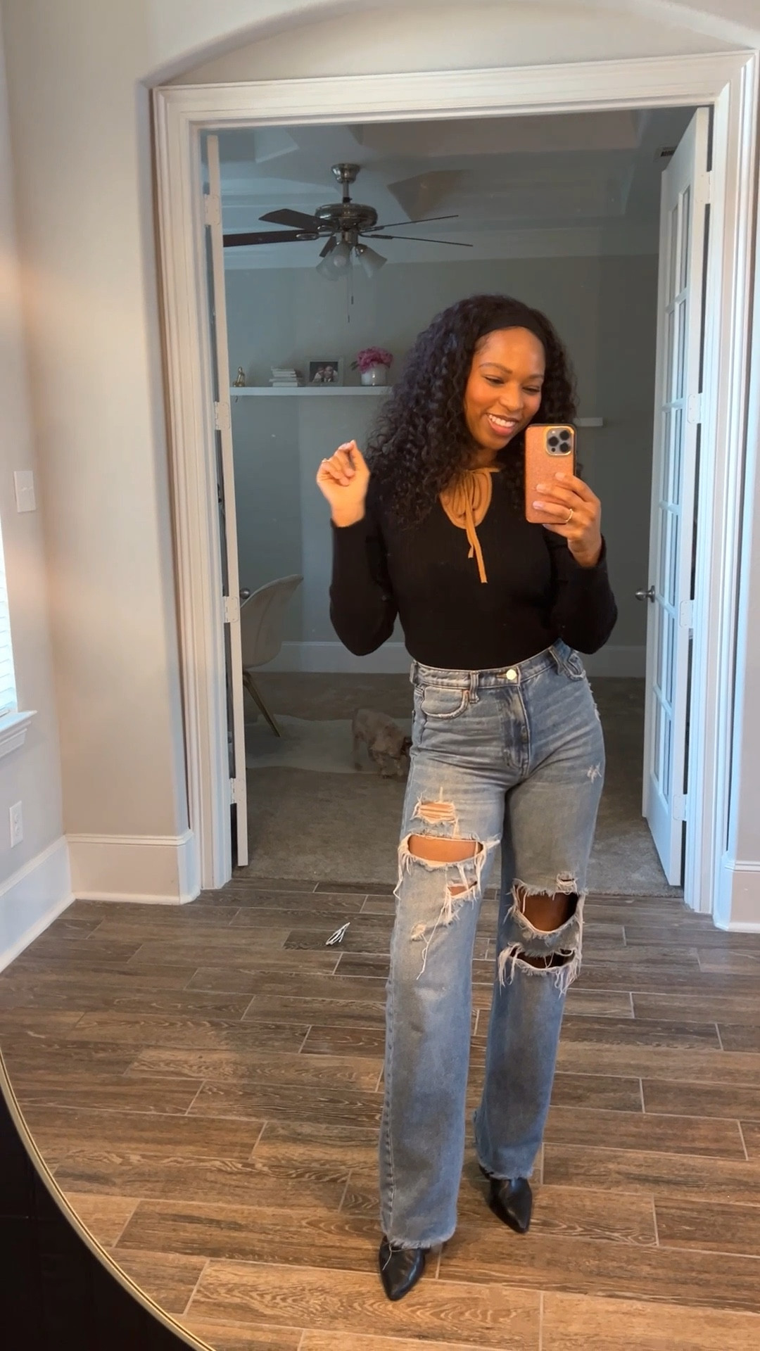 Between my dog’s allergy attack and my 3 year old 🤦🏽‍♀️ the background noise is insane BUT I wanted to post this quick OOTD from today. Threw on this sweater that’s so versatile and easy to dress up or down, ripped jeans, and an easy pair of mule boots for a day at the pediatrician. I’m wearing a small in the top (and it’s currently on sale 🙌🏽)!

#LTKootd #LTKSaleAlert #LTKmomlife