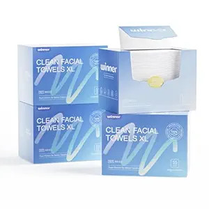 Winner Disposable Face Towels | 100% USA Cotton Face Towelettes, Super Soft & Thick Face Cloths f... | Amazon (US)