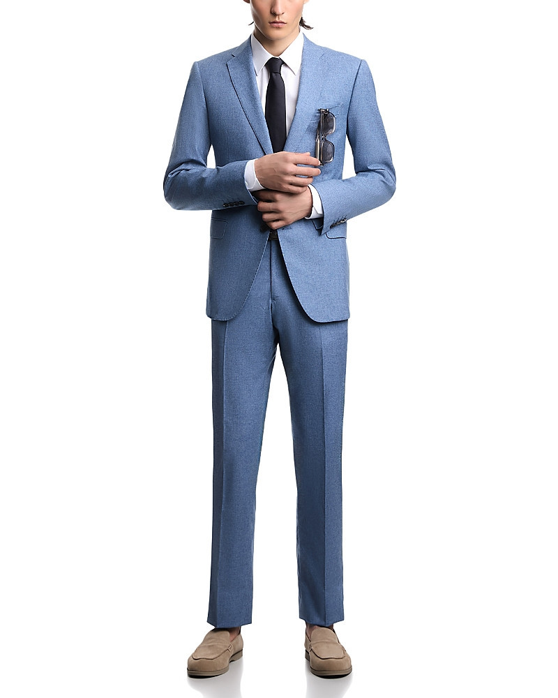 Emporio Armani Slim Fit Light Blue Melange Suit | Bloomingdale's (US)