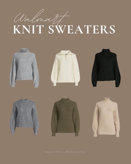 Shop these affordable knit sweaters from Walmart. I wear size small in all of them for a comfortable fit! #ad #walmartpartner #walmartfashion @walmartfashion

#LTKSeasonal #LTKfindsunder100 #LTKfindsunder50